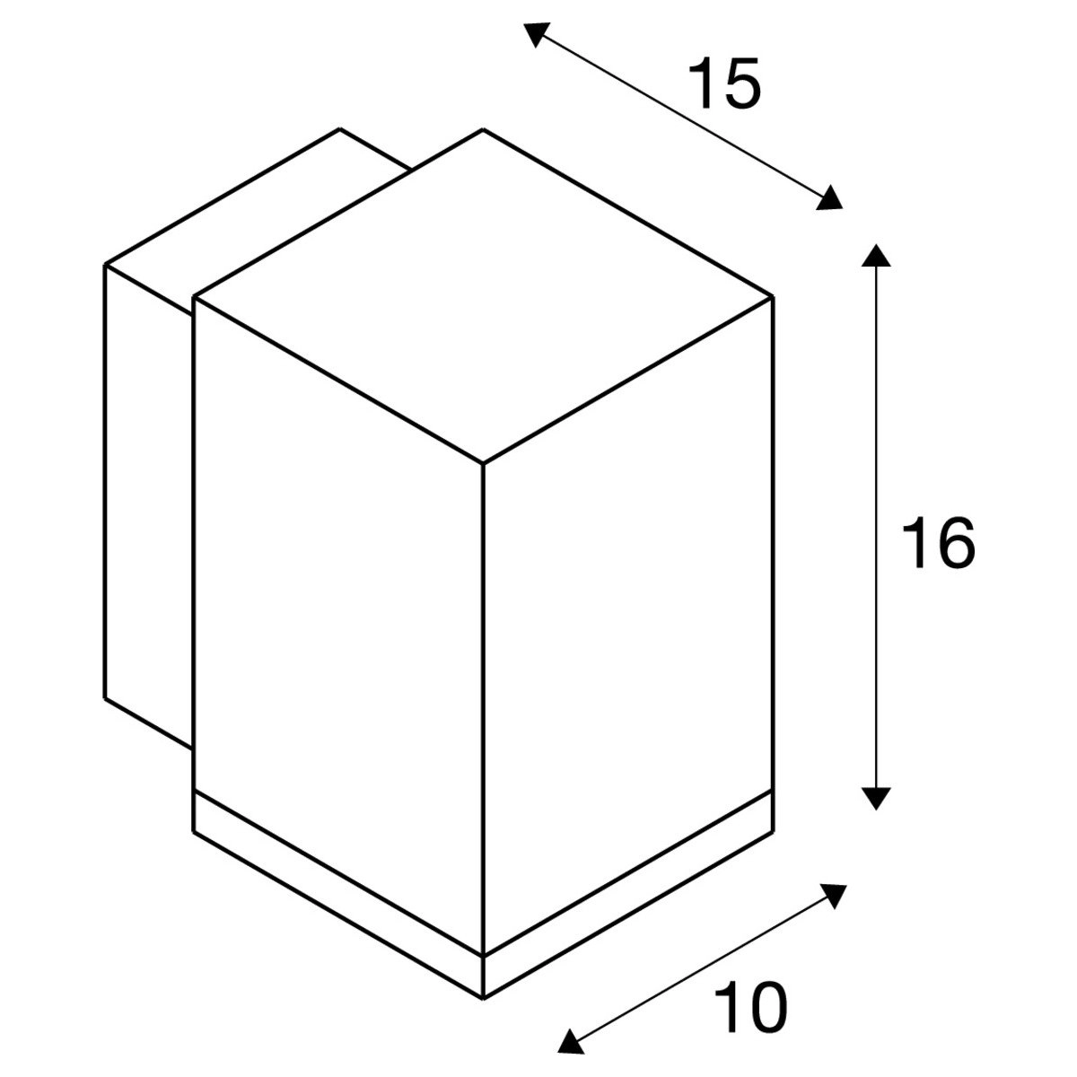 Wandleuchte Enola Square M Oben - Unten Anthrazit SLV 4024163235747