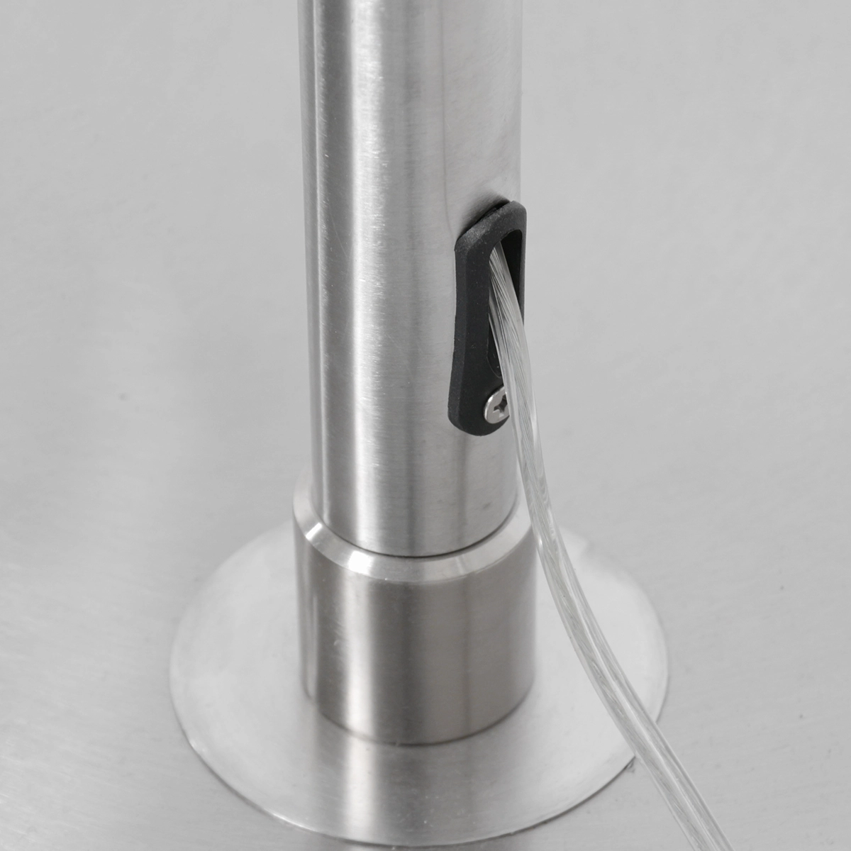 Bogenlampe Sparkled Edelstahl mit veloursgrüner Haube Steinhauer 8712746145946