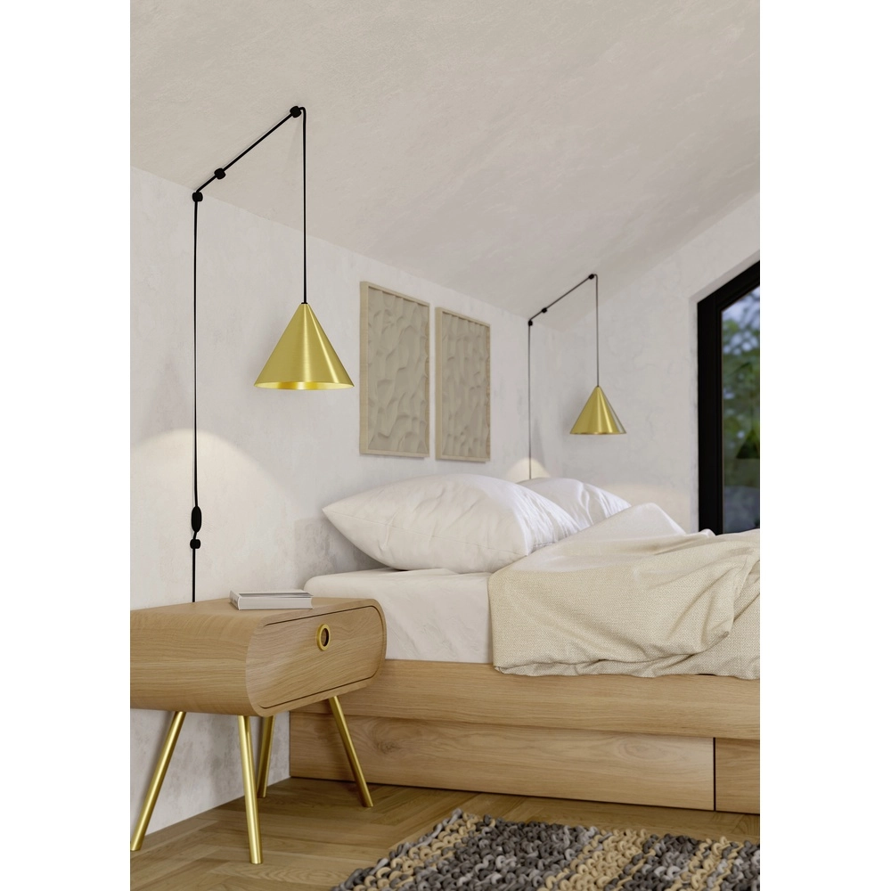 Flexible Pendellampe Narices Ø 18cm - Gold - Schalter Eglo 9008606281824