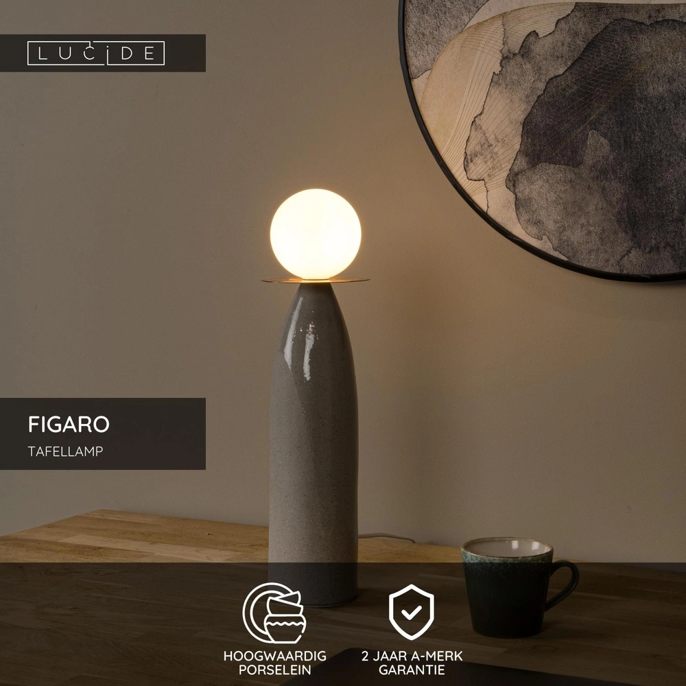 Einzigartige Tischlampe Figaro 48 cm Lucide 5411212134899