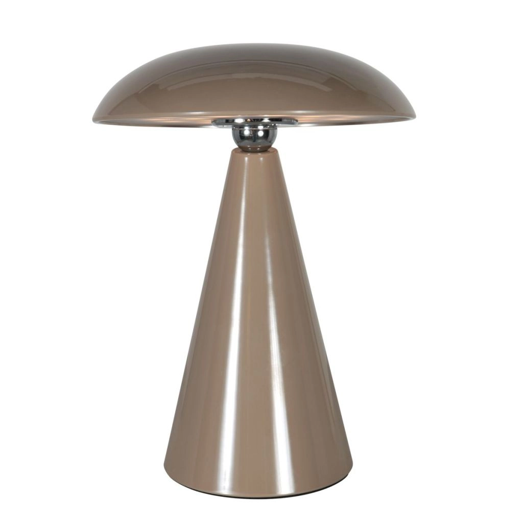 Wiederaufladbare Tischlampe Mush Braun