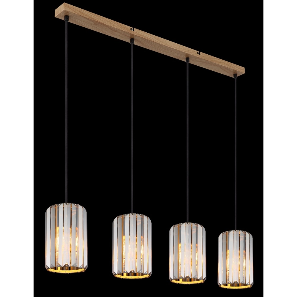 Pendellampe Run 4-Licht Holz Globo 9007371519965