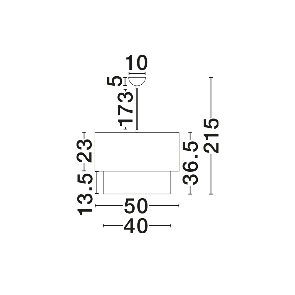 Leinen-Pendellampe Karen Ø 50cm Lyora 5212017493965