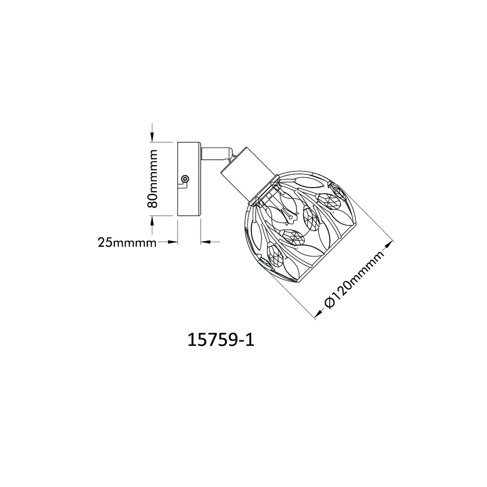 Landwandlampe Mika Schwarz Globo 9007371522293