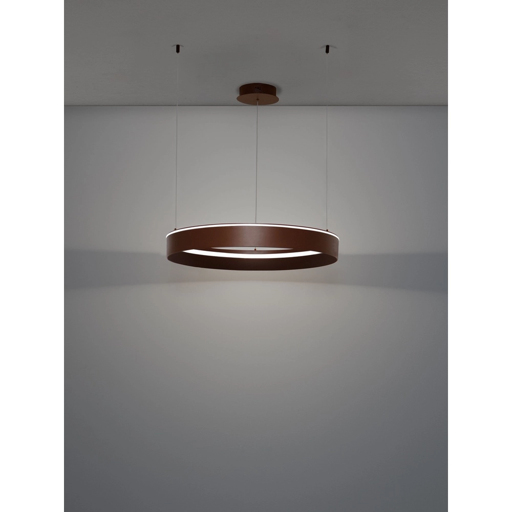 Moderne Pendellampe Olivia braune Ø 78 cm Lyora 5212017494252