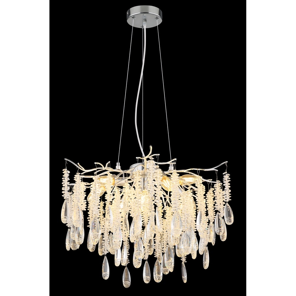 Pendellampe Kinga silbergrau Ø 60cm Globo 9007371572984