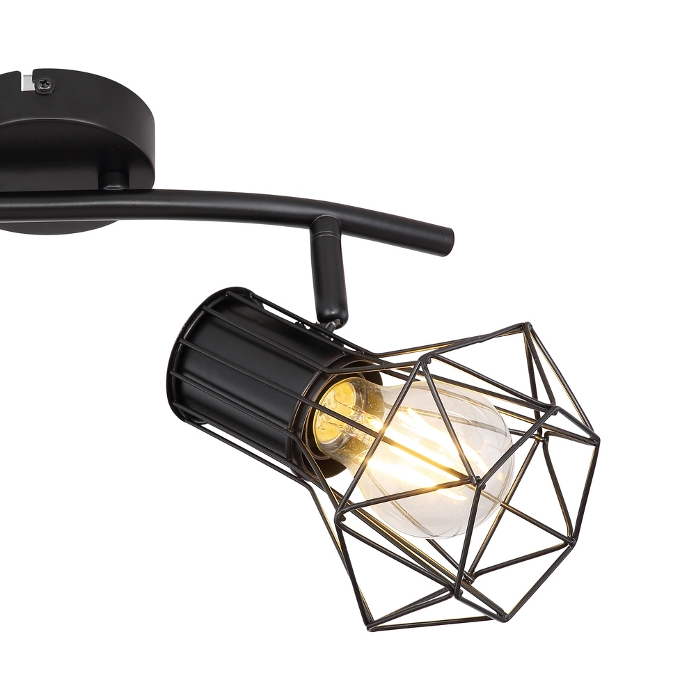 Deckenlampe Priska 2-Licht Schwarz Globo 9007371400171