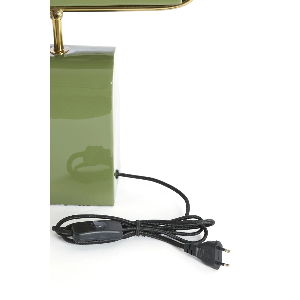 Hellgrüne Schreibtischlampe Cardona mit Gold – 1x E27 Light & Living 8717807816261