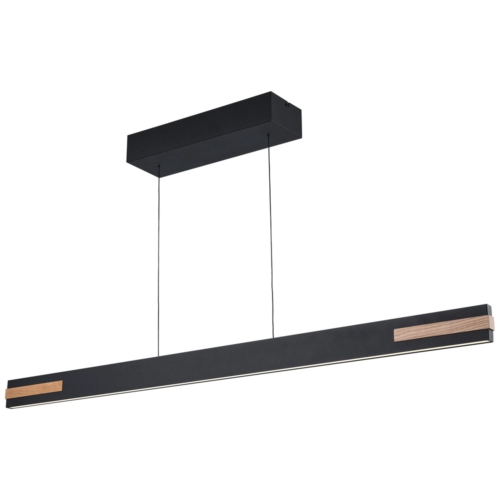 Elegante Pendellampe Streamline Schwarz mit Holz Brilliant 4004353463631
