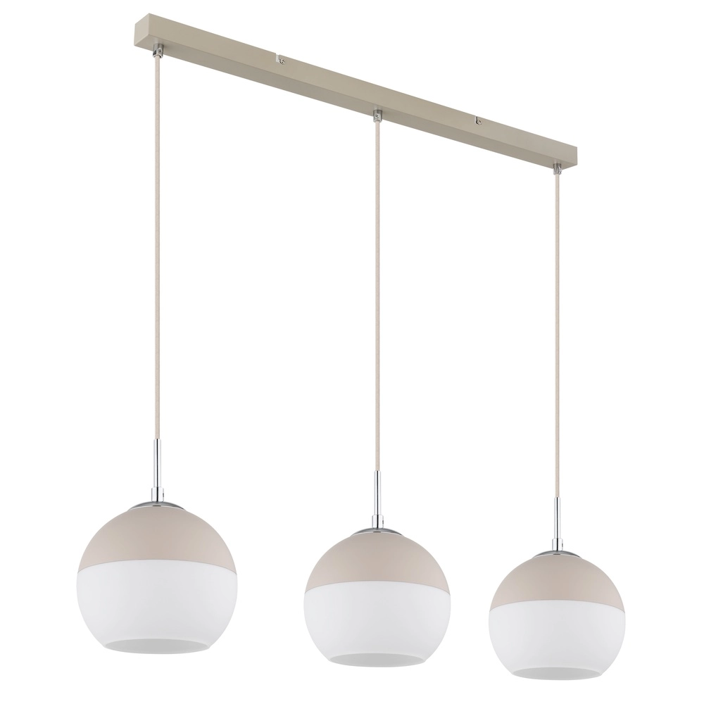 3-flammige Pendelleuchte Ragusa gerade sandbraun Globo 9007371578788