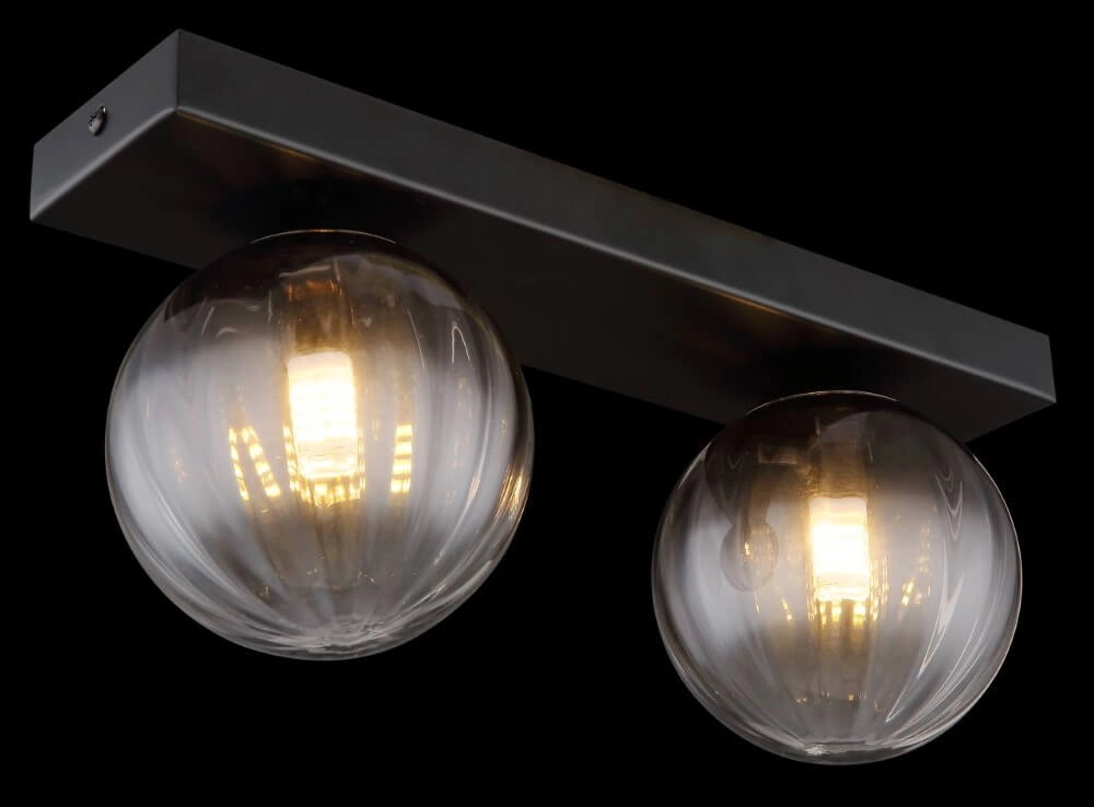 2-flammige Deckenleuchte Dallerta Rauchglas Globo 9007371449576