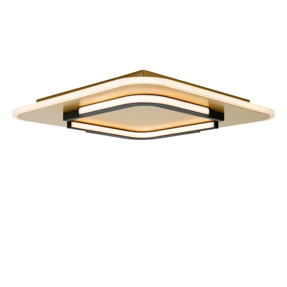 Design-Deckenlicht Andreas 40 x 40cm - 30W schwarz mit Gold Lucide 5411212441751
