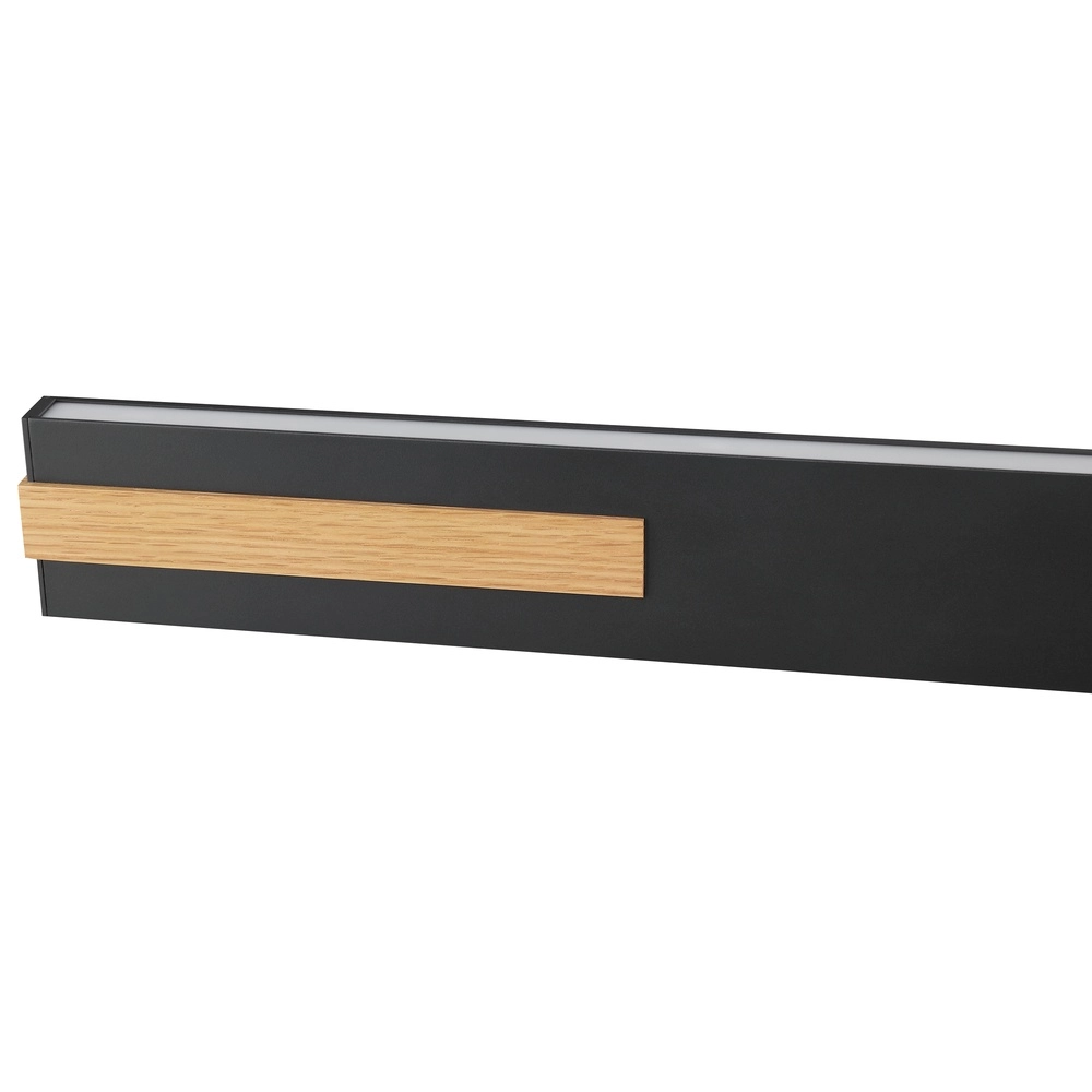 Elegante Pendellampe Streamline Schwarz mit Holz Brilliant 4004353463631