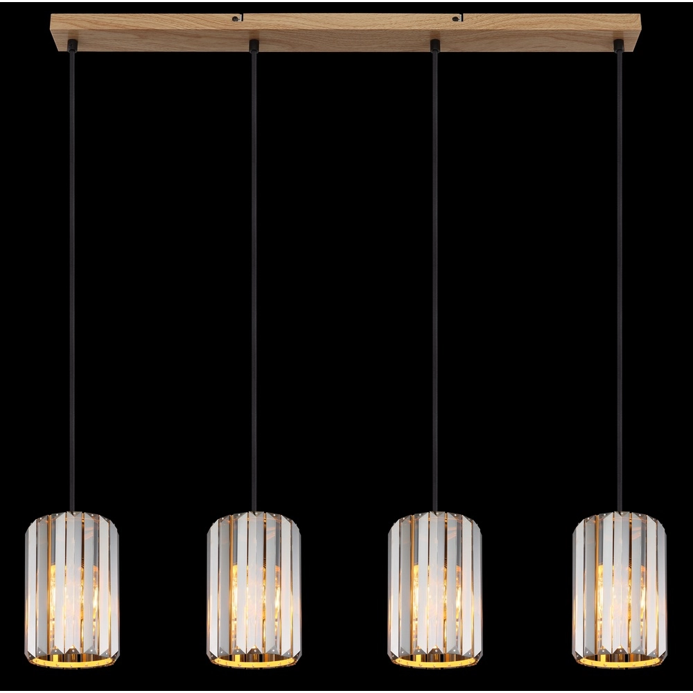 Pendellampe Run 4-Licht Holz Globo 9007371519965