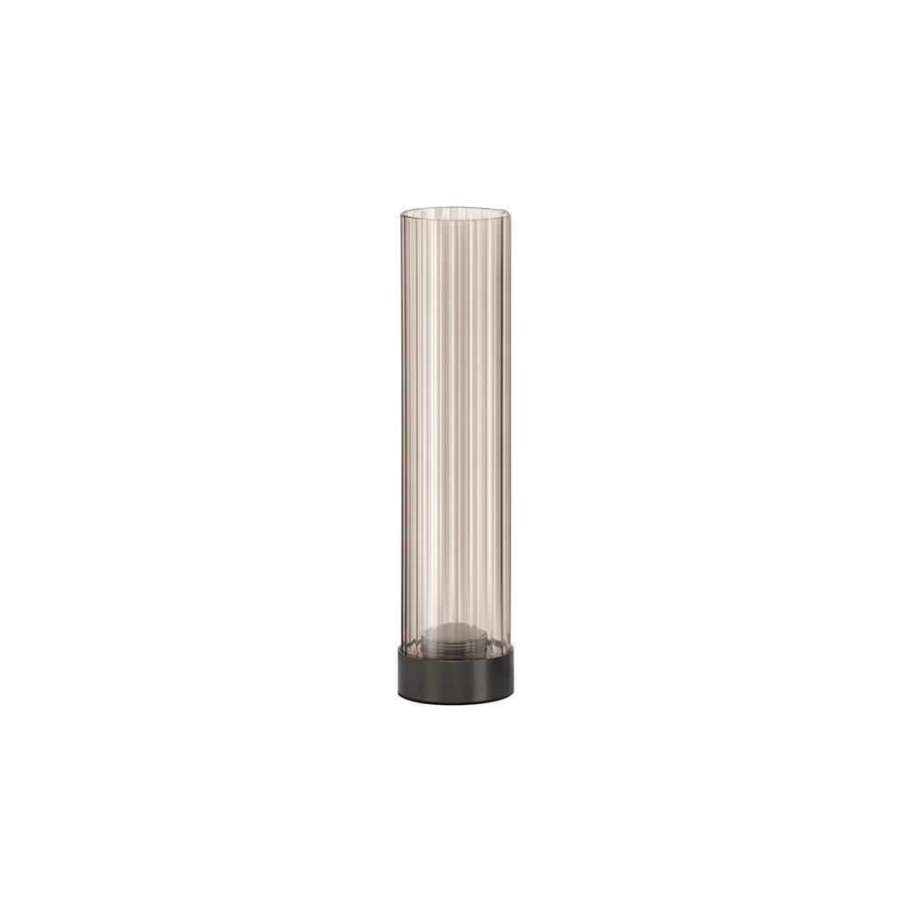 Design-Tischlampe Brielle Anthrazit mit Mokka-Glas Lyora 5212017495457