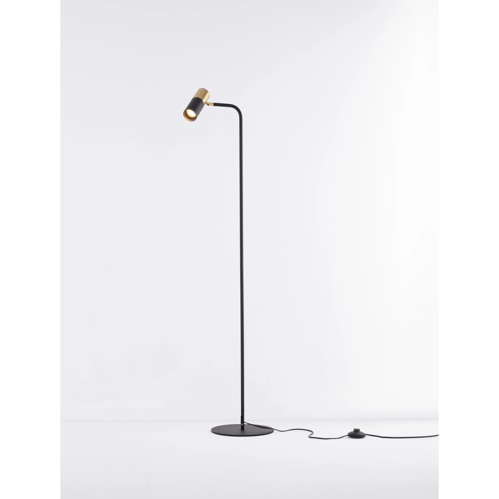 Stehlampe Pongo schwarz mit gold
