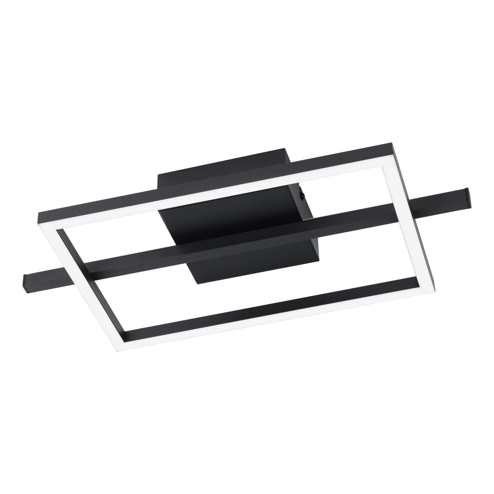 LED-Deckenlicht Amandolo mit Fernbedienung – Schwarz – Quadrat