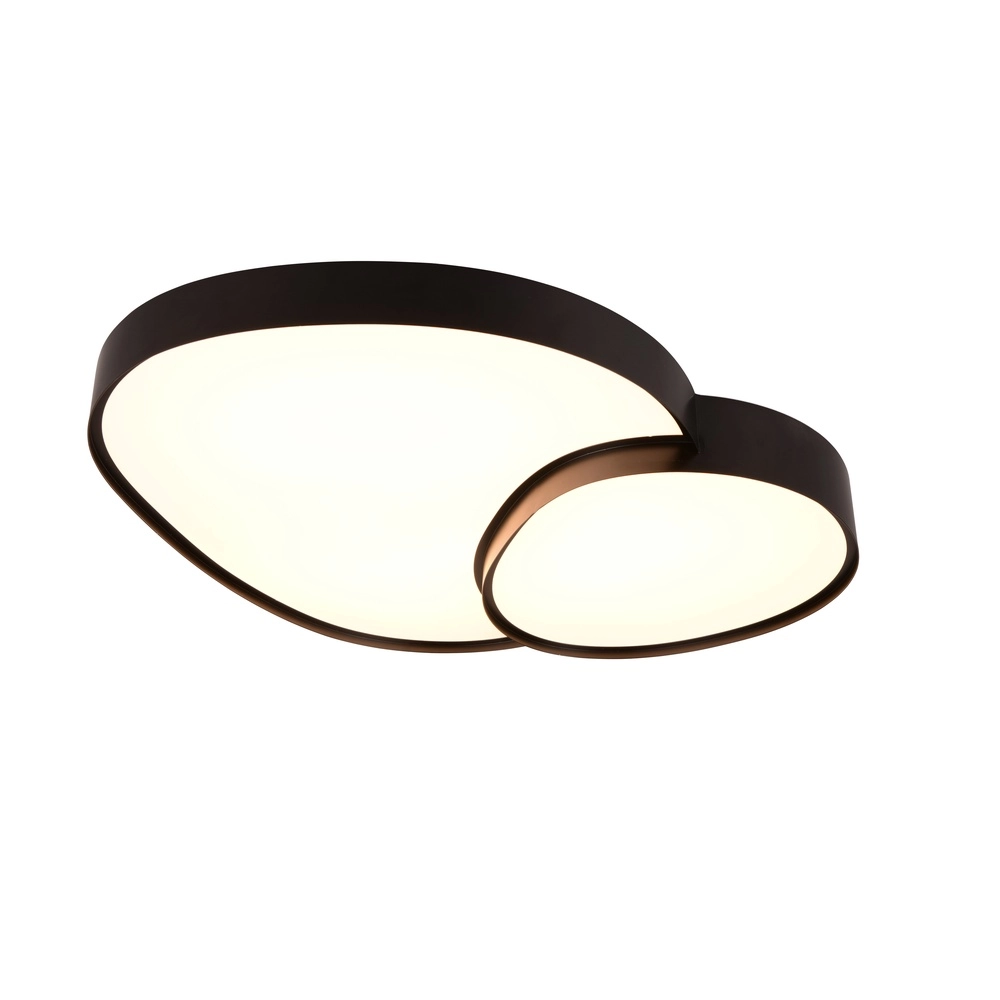 Organische Deckenleuchte Rise 77cm schwarz