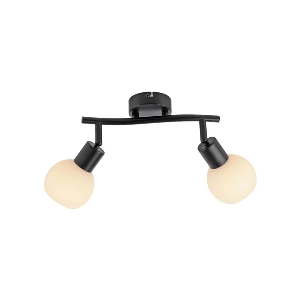 Schwarze Deckenleuchte Loki 2-flammig Just Light 4043689000769