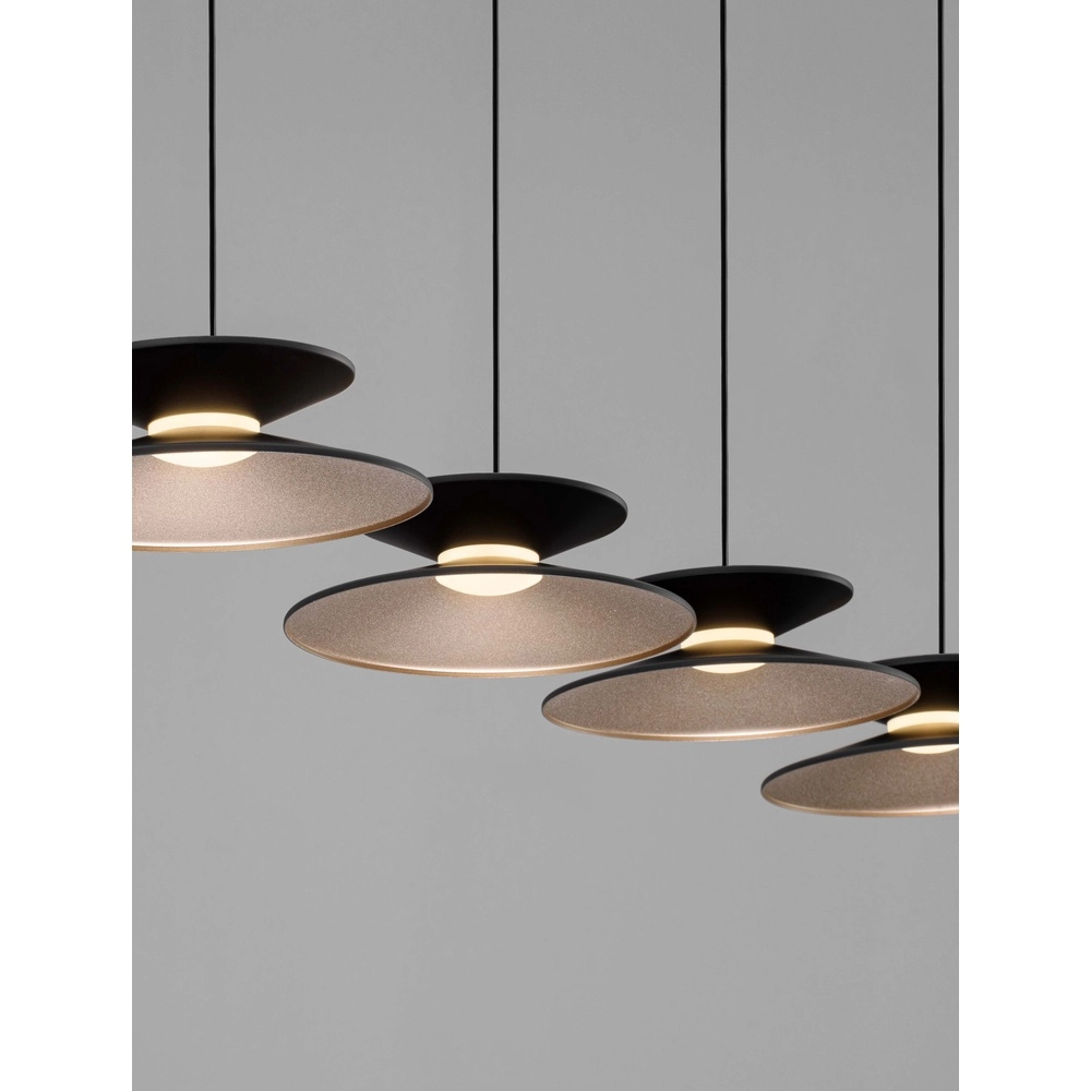 Design-Pendelleuchte Morfi Gerade 5-flammig schwarz Lyora 5212017458490