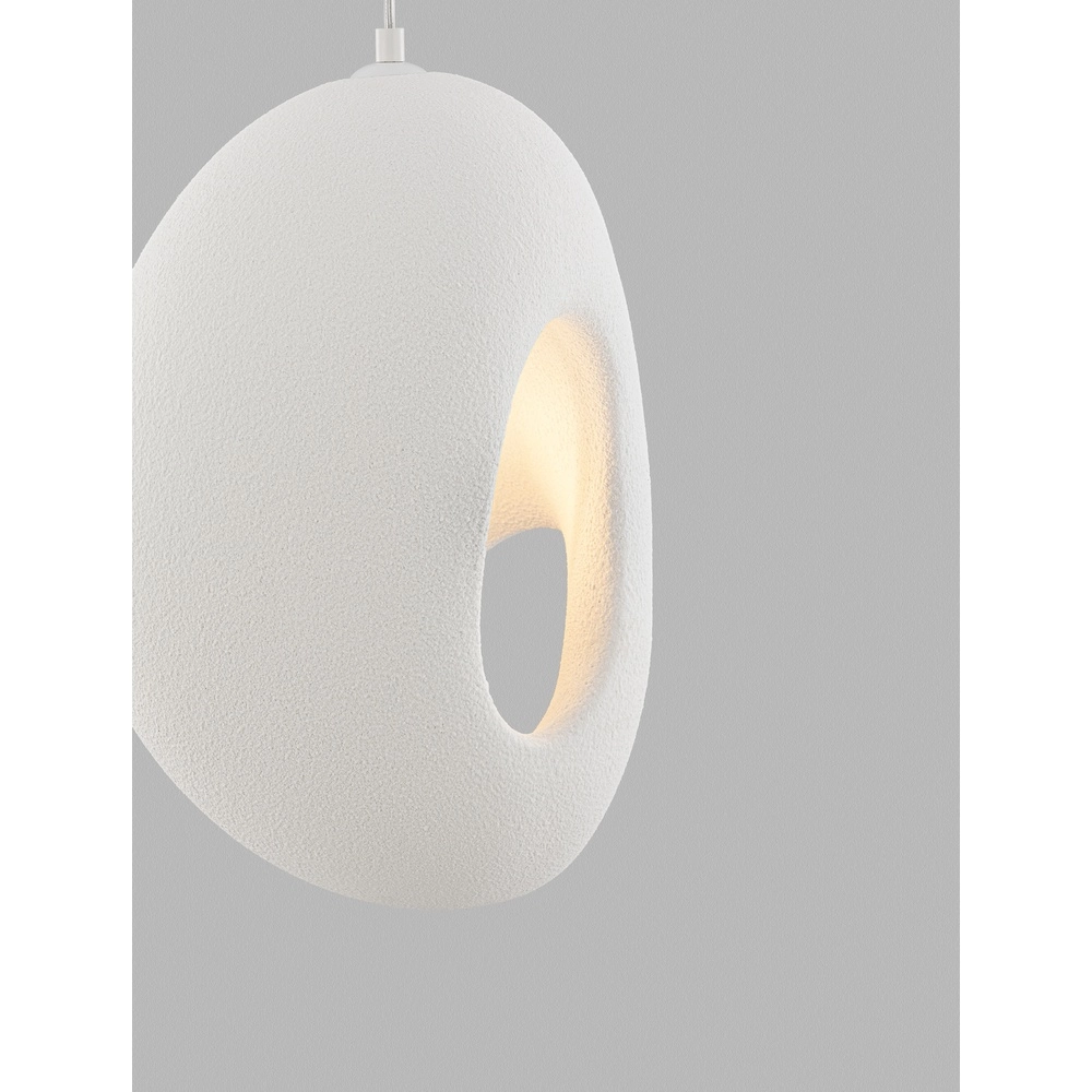 Natürliche Pendelleuchte Tempus weiß 40cm Lyora 5212017460875