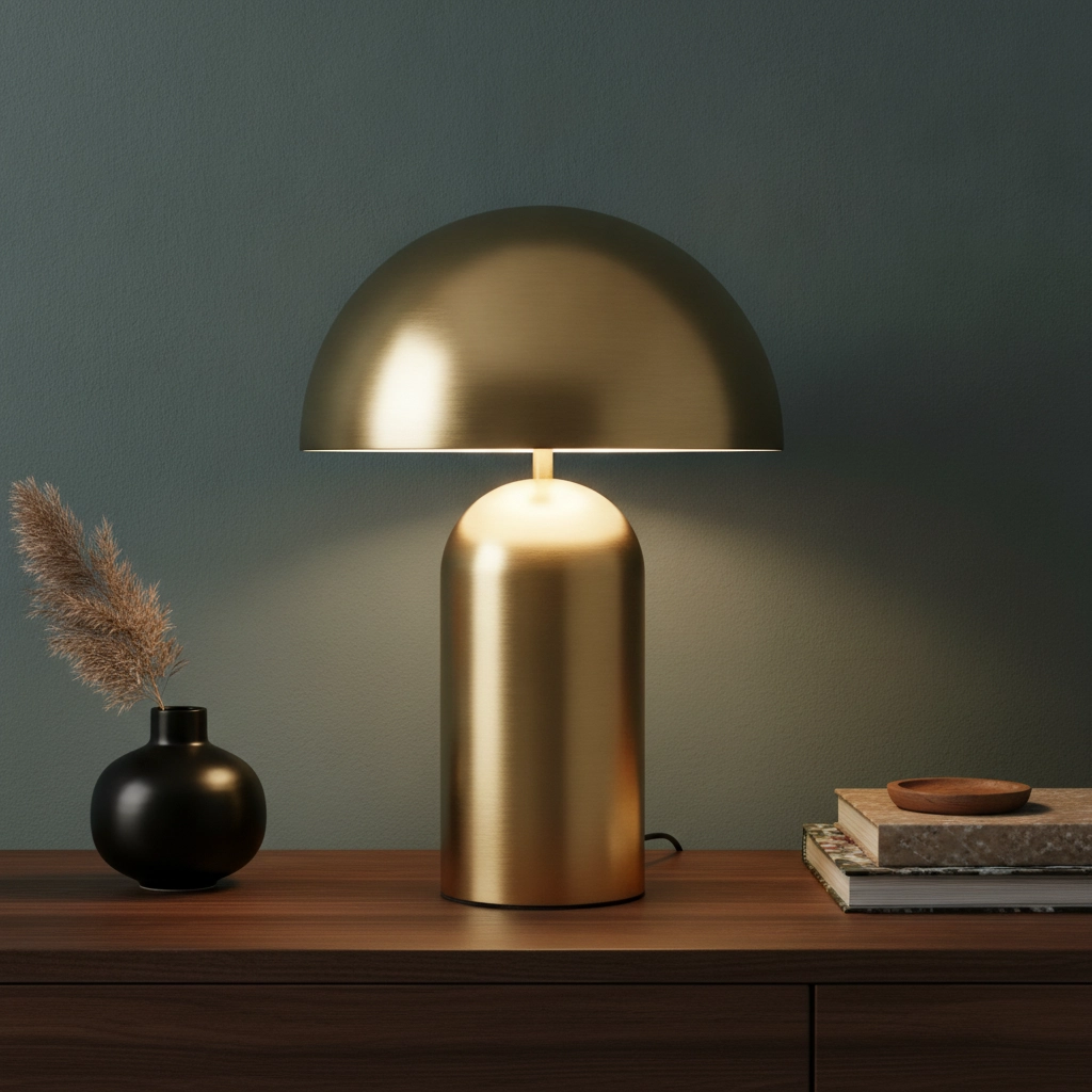Tischlampe Best Ø 35cm matt gold