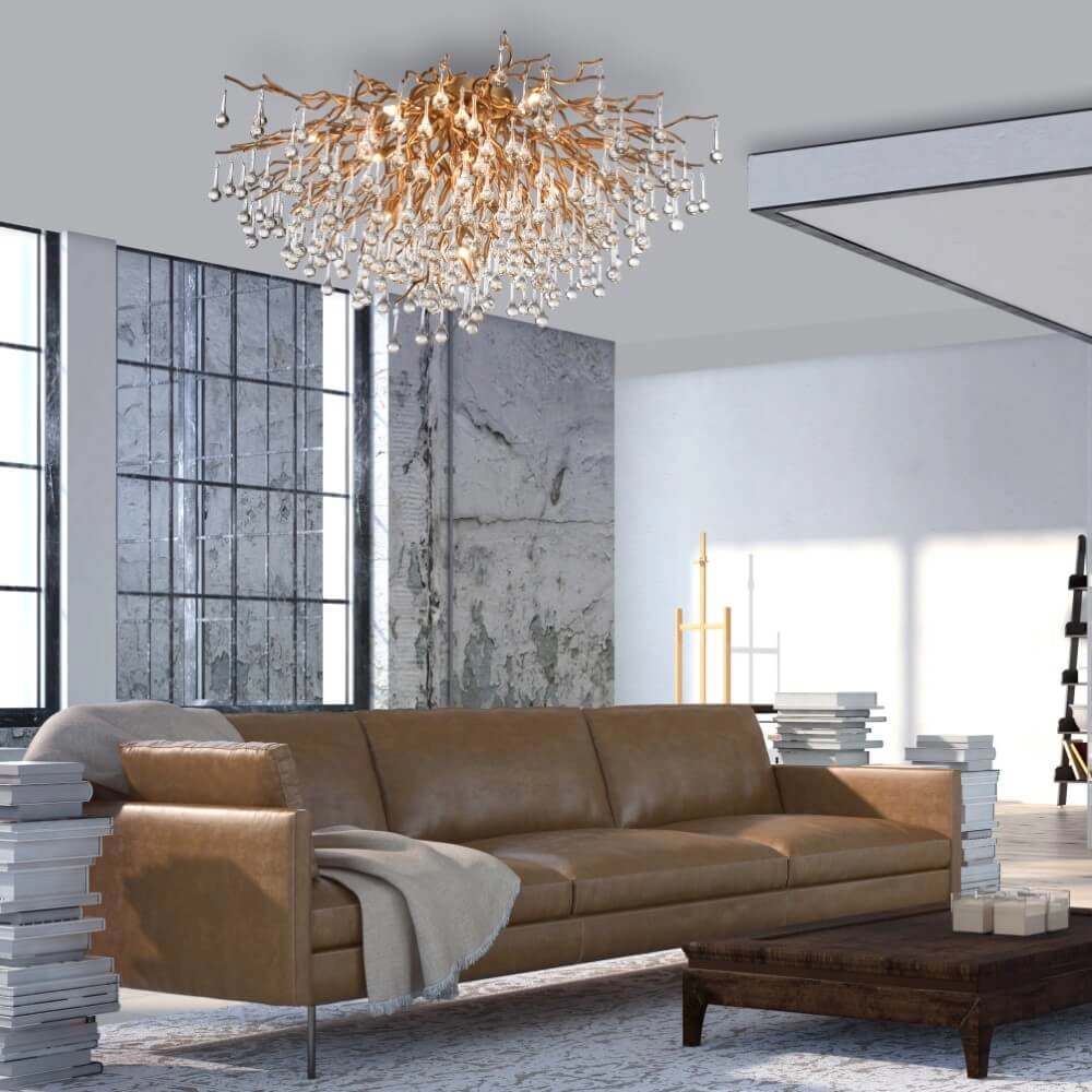 Kronleuchter Icicle Messing 100cm Paul Neuhaus 4012248352106
