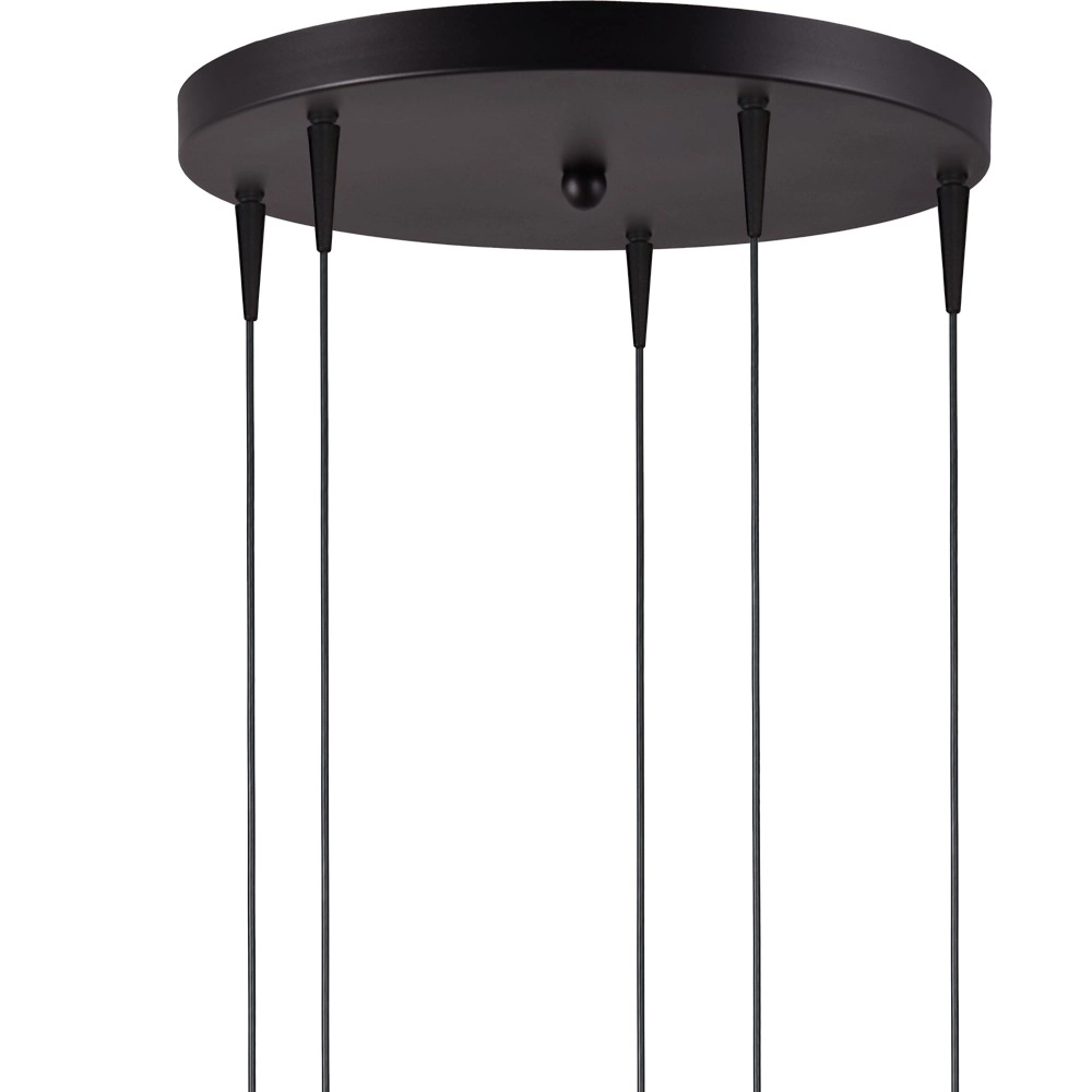 5-Licht Pendellampe Talana schwarz mit Nickel Ø 35 cm DTW Masterlight 8718121352282