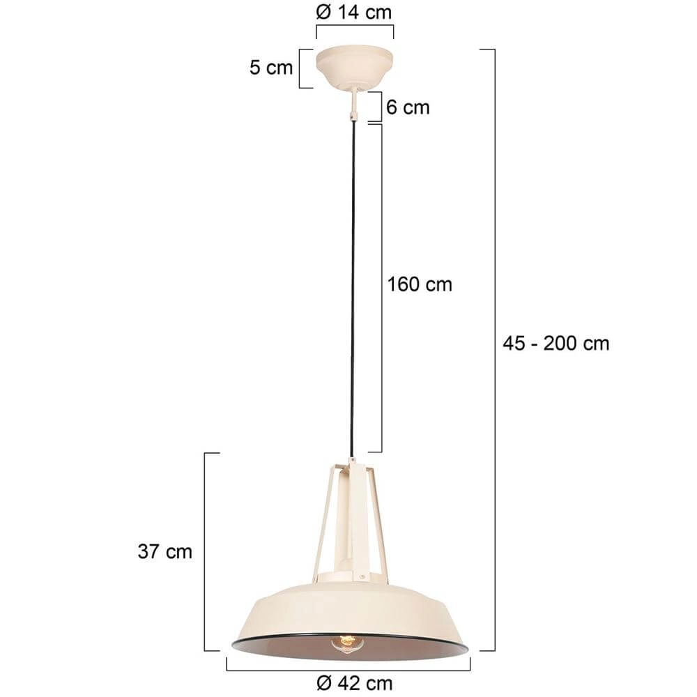 Pendelleuchte Eden creme Ø 42cm Steinhauer 8712746178708