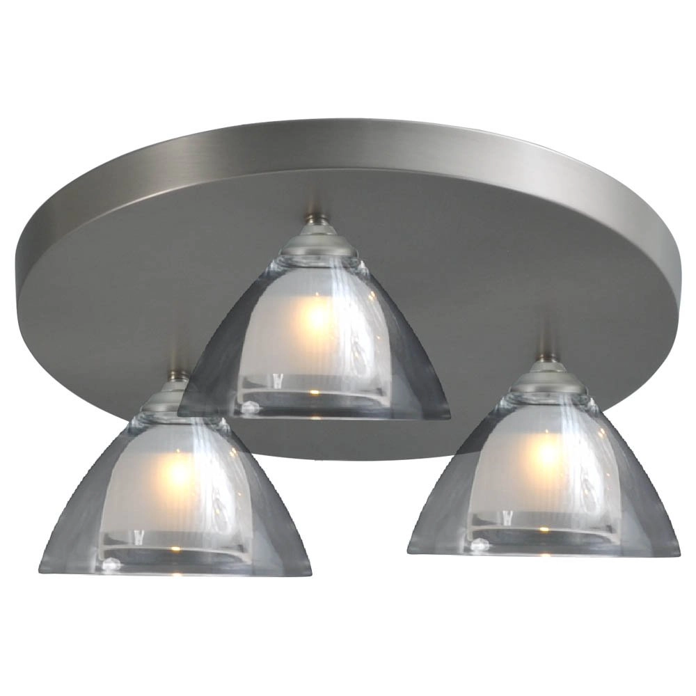 LED-Deckenlampe Caterina LED Disk 3-Licht-Metallgrau