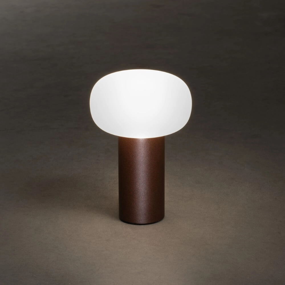 Wiederaufladbare Tischlampe Antibes rostbraun KonstSmide 7318308269726
