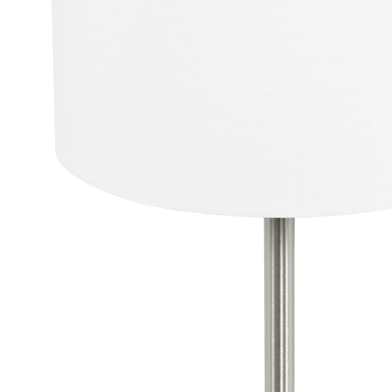 Tischlampe Pasteri 40 cm mattes Chrom mit Weiß Eglo 9002759315948
