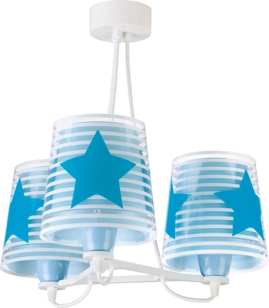 Kinderzimmer-Hängelampe Light Feeling Star 3-hellblau