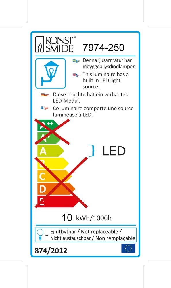 LED-Außenleuchte Cesena KonstSmide 7318307974256