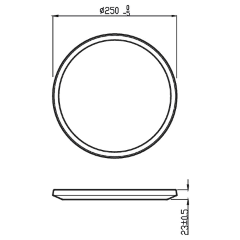 Weiße Deckenleuchte SuperSlim Ø 25cm Philips 8719514417953
