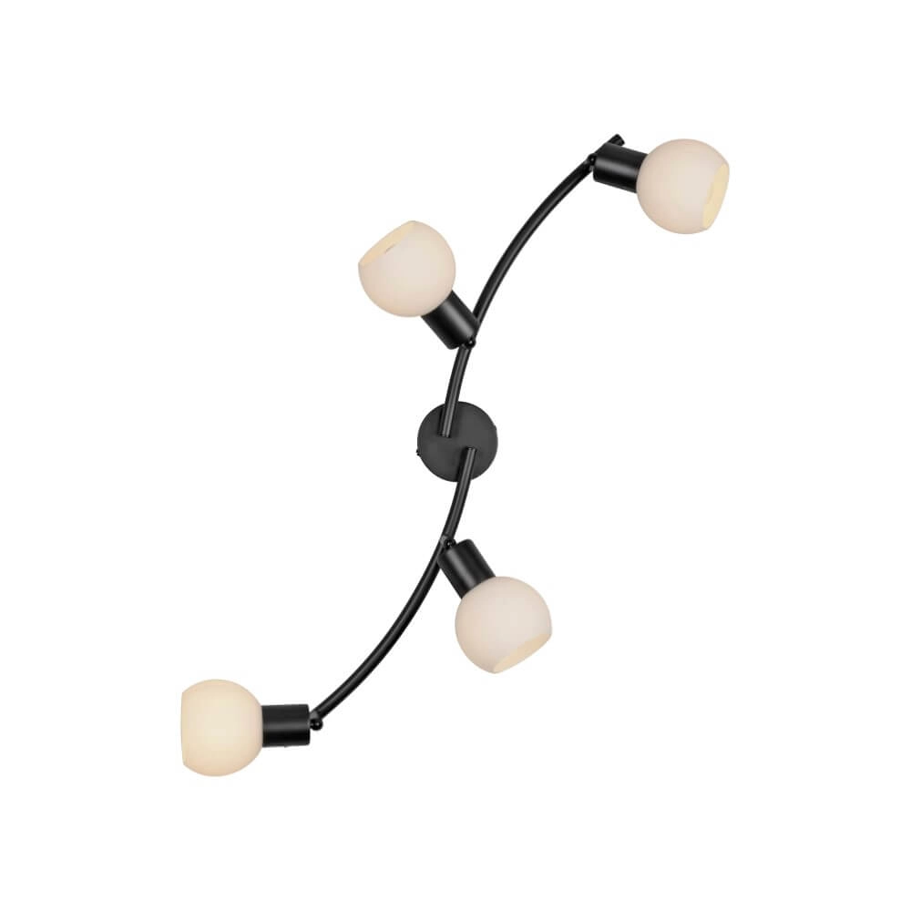 Schwarze Deckenleuchte Loki 4-Licht Just Light 4043689000790