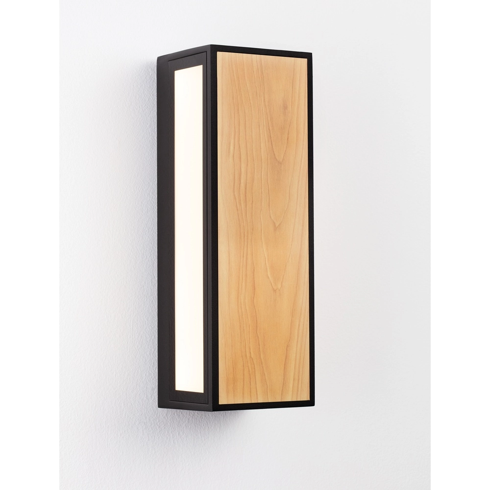 Wandleuchte Astral anthrazit mit Holz Lyora 5212017449948