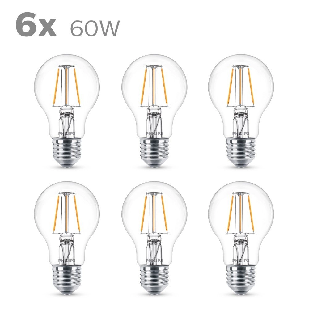 7W - E27 - 2700K - 806 lumen 6er Set Philips 8721103054265