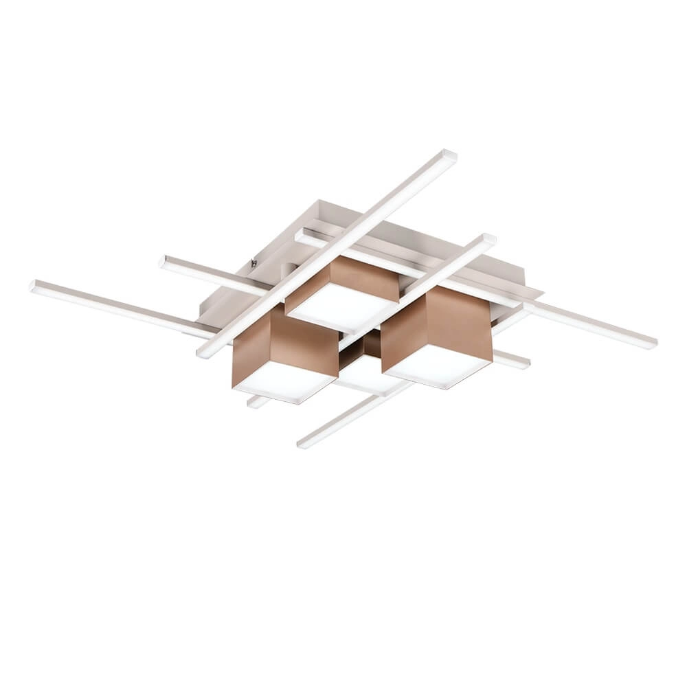 Design-Deckenleuchte Roger kaffeebraun Trio 4017807640113