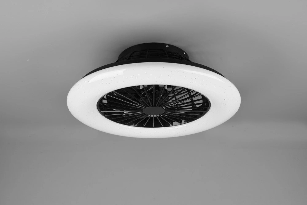 Schwarzer Deckenventilator Stralsund Trio 4017807491098