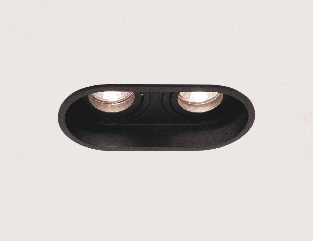 2-Licht-EinbauSpot Rex schwarz Artdelight 8719831735556