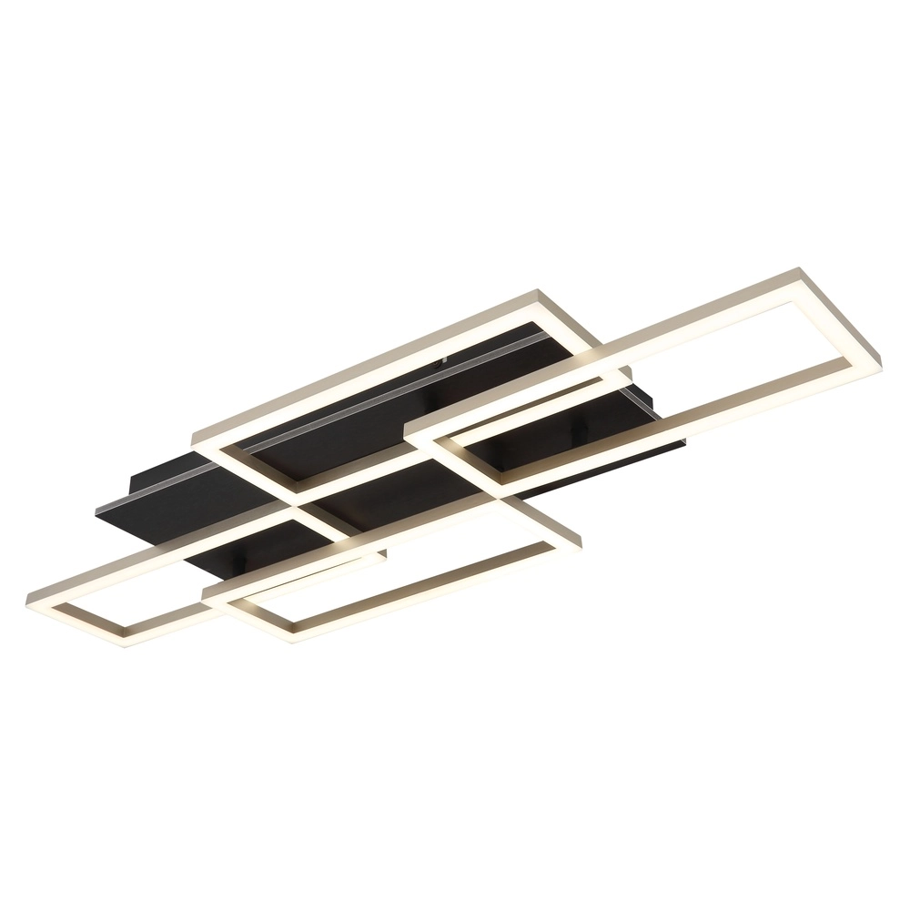 Design-Deckenlampe Jeffry Schwarz mit Sandbraun