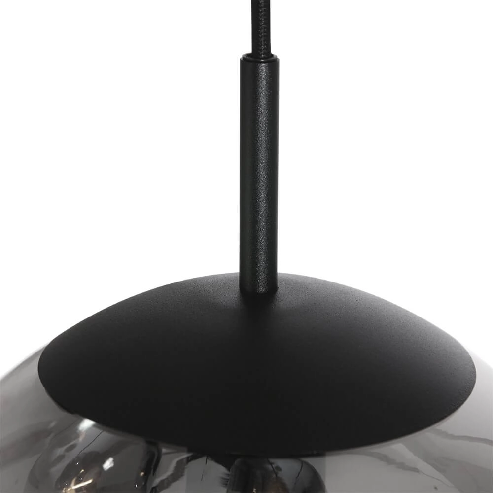 5-flammige Loft-Hängelampe Bolique schwarz mit Rauchglas Steinhauer 8712746133363