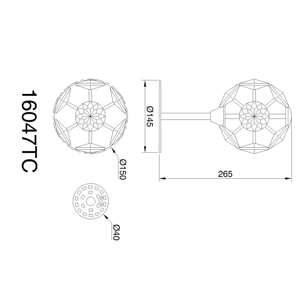 Tischlampe Virina Chrom Globo 9007371475261