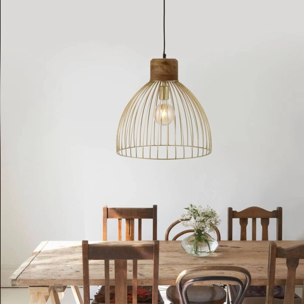 Hängelampe Alami braunes Messing Just Light 4043689976125