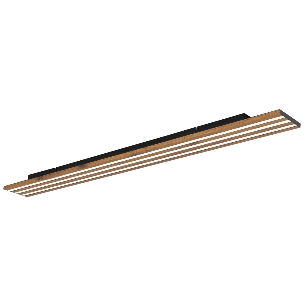 Deckenlampe Hayden Schwarz mit Holz