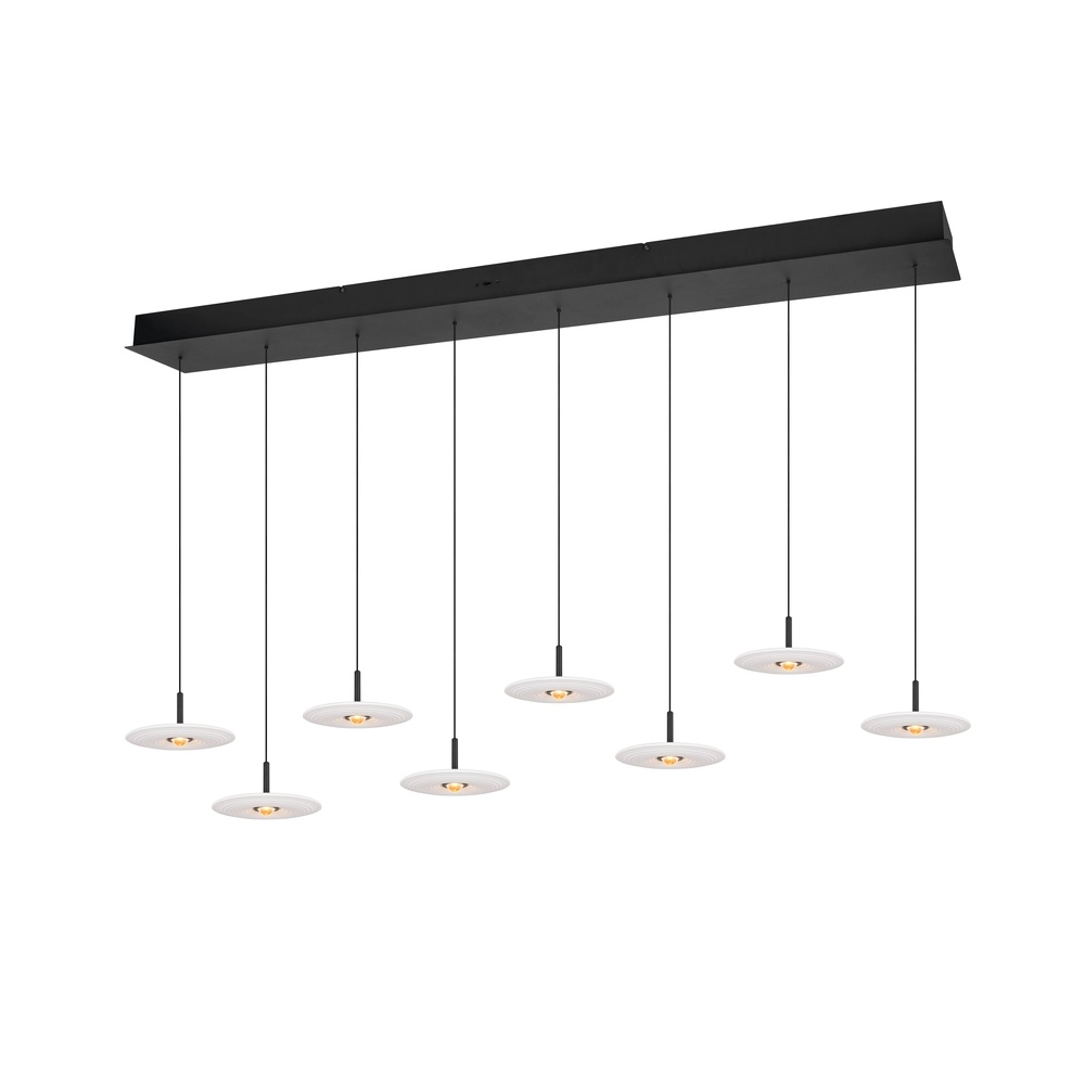 Design-Pendellampe Sirena Weiße Glas-8-Lampen