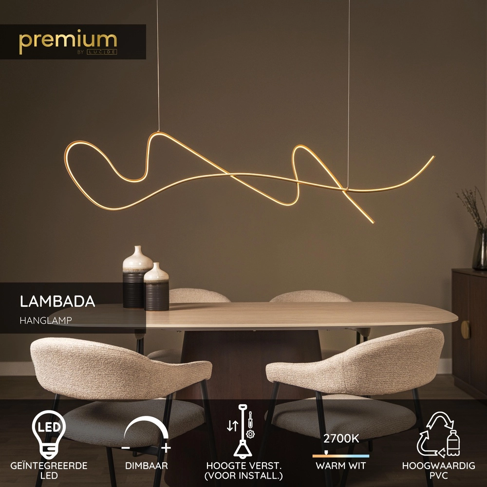 Champagner-Pendellampe Lambada Konstruktion Premium by Lucide 5411212520913