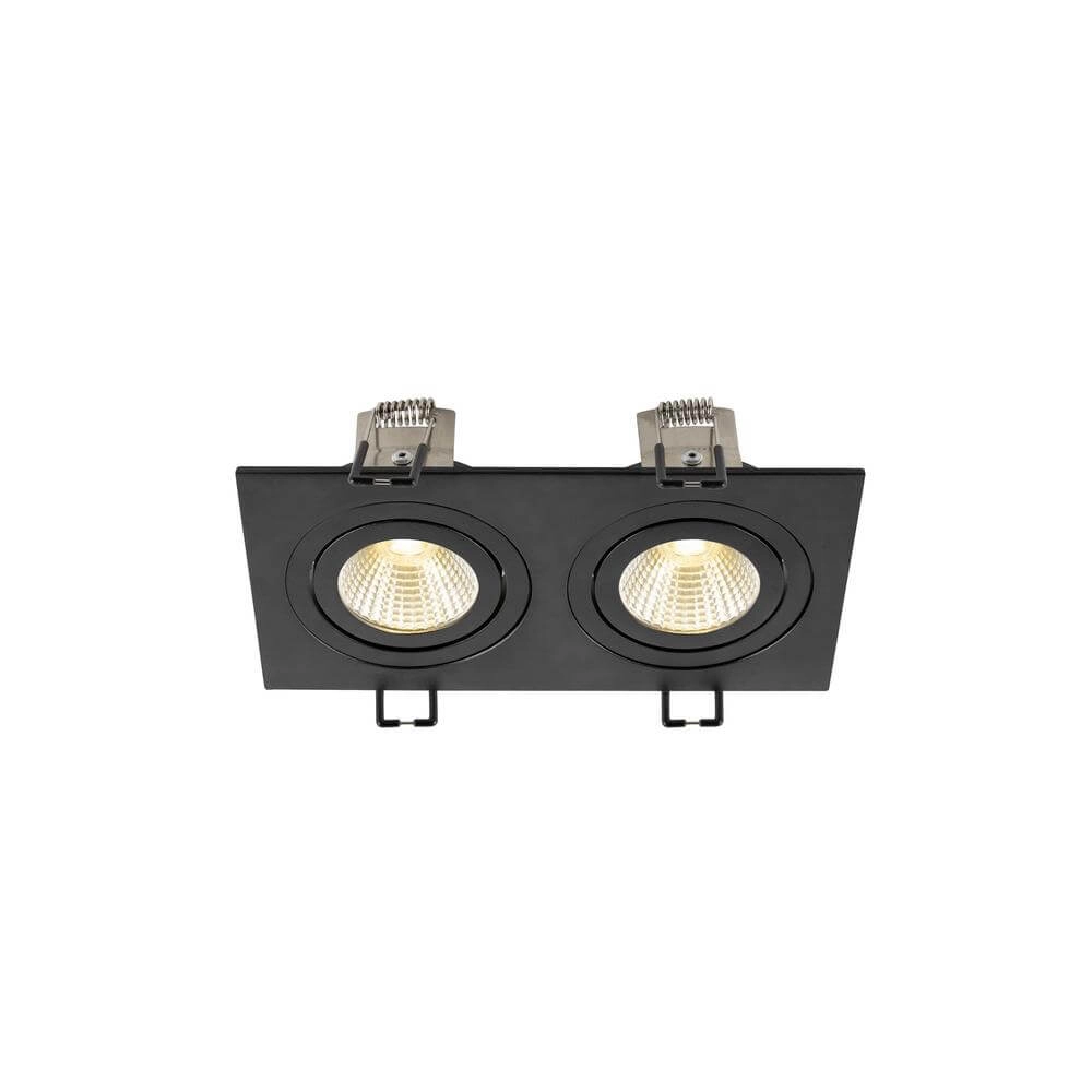 Schwarzer Einbaustrahler New Tria 155 2x LED 3000K SLV 4024163297059