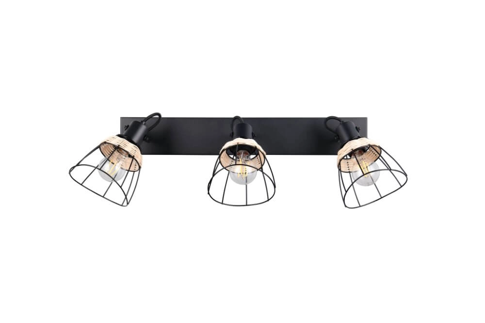 Schwarze Deckenleuchte Jerome Bauform 4-flammig Trio 4017807637717